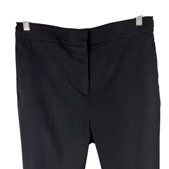 Zara Black Soft Ankle Flat Front‎ Pockets Business Casual Pants Size Large - Picture 4 of 16